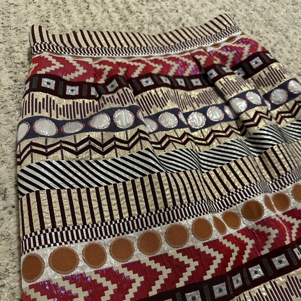 Anthropologie Glistened Geo Mini Skirt by Nomad Morgan Carter 💞 - Picture 6 of 7